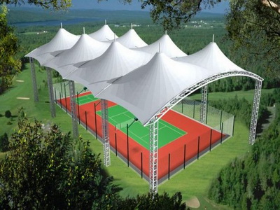 网球场钢结构工程膜结构施工